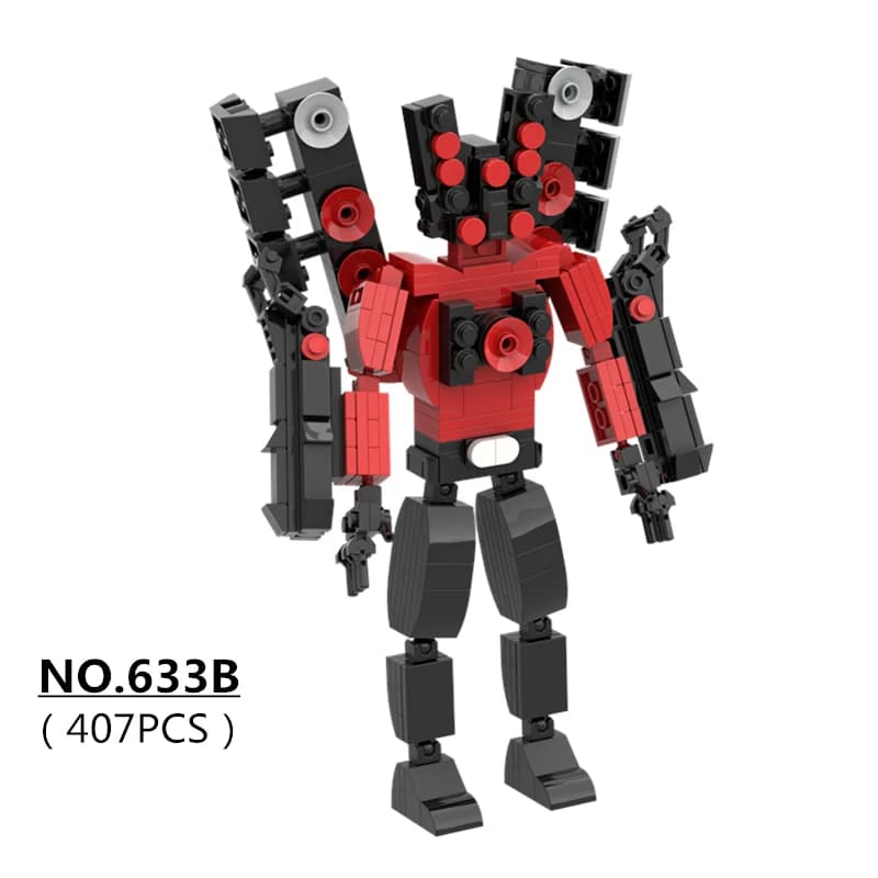 407pcs/set New Skibidi Toilet Updated Speaker Man Building Blocks DIY Titan Mecha MOC Bricks Model Toys For Kids Christmas Gifts