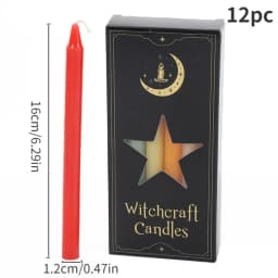 12pc/box Unscented Assorted Colors Mini Taper Candle, Great For Emergency lighting, Rituals, Spells, Wax Play,Christmas Decor