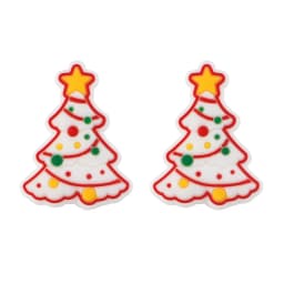 10Pcs/Lot New Christmas Tree Silicone Focal Beads For Jewelry Making DIY Beaded Pens Keychains Gifts Handmade Accessories