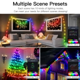 RGBIC LED String WS2812B Bluetooth USB Music Dream Color Light 5V Christmas Birthday Party Garland Decor Fairy Lights for Home