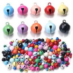 50pcs/lot Small Jingle Bells Beads Mix Colors Loose Charm Bell For Handmade Christmas Party Decoration DIY Jewelry Accessories