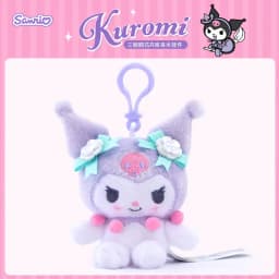 Sanrio Hello Kitty Kuromi Melody Pachacoo Cinnamoroll Stuffed Plush Toys Pendant Cute KT Keyring Anime Keychain Christmas Gift