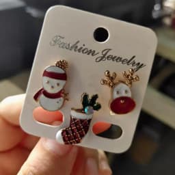 3pcs/set Merry Christmas Brooches Christmas Socks Christmas Tree Elk Enamel Badge Small Brooch Women Fashion Party Jewelry Gifts