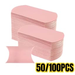 50/100PCS Pink Pillow Paper Box Kraft Paper Candy Jewelry Wedding Birthday Party Christmas Halloween Gift Packaging Boxes