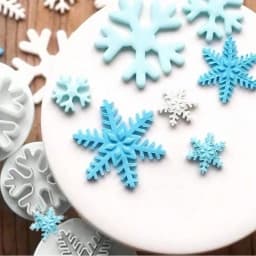 3PCS/set Cookie Plunger Cutters Snowflake Gear Patterns for Christmas Biscuits Fondant Sugarcraft Decor Cake Baking Molds