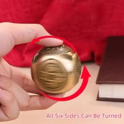 Rotating Six-Faced Chinese Lucky Coin Spinner Fidget Toy Stress Anxiety Relief Sensory Focus Tool For Birthday Christmas Gift