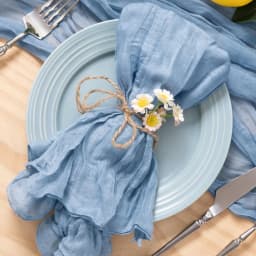 6pcs Cheesecloth Gauze Napkin Sage Green Table Placemat Setting Dining Wedding Party Banquet Christmas Banquets Table Cake Decor