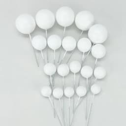 20Pcs Cake Topper Gold Silver Ball Happy Birthday Cake Topper DIY Cupcake Flag Wedding Christmas Ball Decor Birthday Decoration