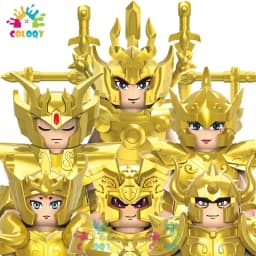 Kids Toys Comic Cartoon Building Blocks Gold Saint Seiya Athena Bronze Saint Mini Action Figures Toys For Kids Christmas Gifts
