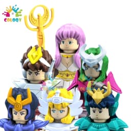 Kids Toys Comic Cartoon Building Blocks Gold Saint Seiya Athena Bronze Saint Mini Action Figures Toys For Kids Christmas Gifts