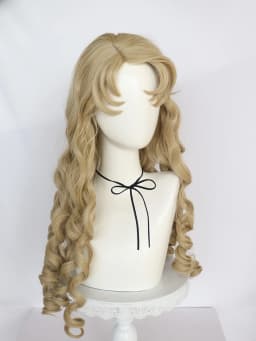 Synthetic 26inch Princess Curly Wavy Long Brown Sleeping Beauty Aurora Cosplay Wig for Halloween Christmas School Thanksgiving
