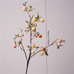 gardening fruit ornaments, long branches with frost, small apples fun plants, Christmas festive flower arrangement customization