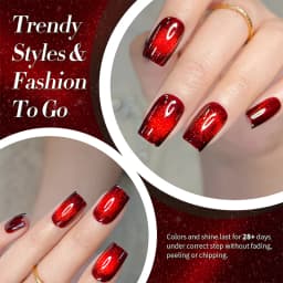 BORN PRETTY 10ml Red Glass Bead Cat Magnetic Gel Ultra Shine Semi Permanent Soak Off UV Gel Christmas Manicure Nail Art Varnish