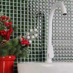 3pcs Christmas Style Wall Sticker Mosaic Tiles Self Adhesive Kitchen Vinly Wallpaper Removable Waterproof Square Wall Decals