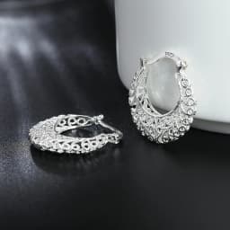 Hot Pretty 925 Sterling Silver Hollow Carved drop Earrings for Women retro Trend party Jewelry Christmas Gifts wedding