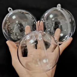 10/1Pc Christmas Transparent Ball Plastic Christmas Trees Open Ball Box Bauble Ornament Wedding Gift Party Home Decoration