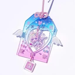 2pcs Anime Keychain NEEDY GIRL OVERDOSE Guard Acrylic Keyring Backpack Pendant Cosplay Props Christmas Gift For Girls