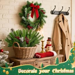 30pcs Artificial Pine Branches - Realistic Fake Green Plants with Needles, No Maintenance Indoor/Outdoor Christmas Tree Garland
