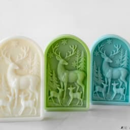 DIY Christmas Deer Silicone Candle Mold 3D Relief Reindeer Deer Aromatherapy Gypsum Crafts Resin Soap Mould Christmas Gift