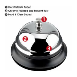 NEW Desk Kitchen Hotel Counter Reception Christmas Craft Bell Restaurant Bar Ringer Call Bell Service Home Restaurant Call Bell
