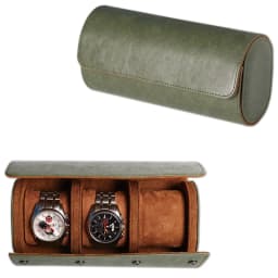 Watch Roll Travel Case 1/2/3-Slot Portable Vintage Leather Watch Display Case Storage Box Watch Organizers Men Christmas Gift