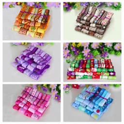 Mix 12Yards Grosgrain Satin Ribbon Cartoon Tape Colorful for Wedding Party Christmas Decoration DIY Sewing Gift Accessory Craft