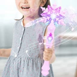 1pcs Children'S Magic Wand Toy For Daughter Christmas Birthday New Year'S Gift, Electric Luminous Music Princess Cane Xmas Dress