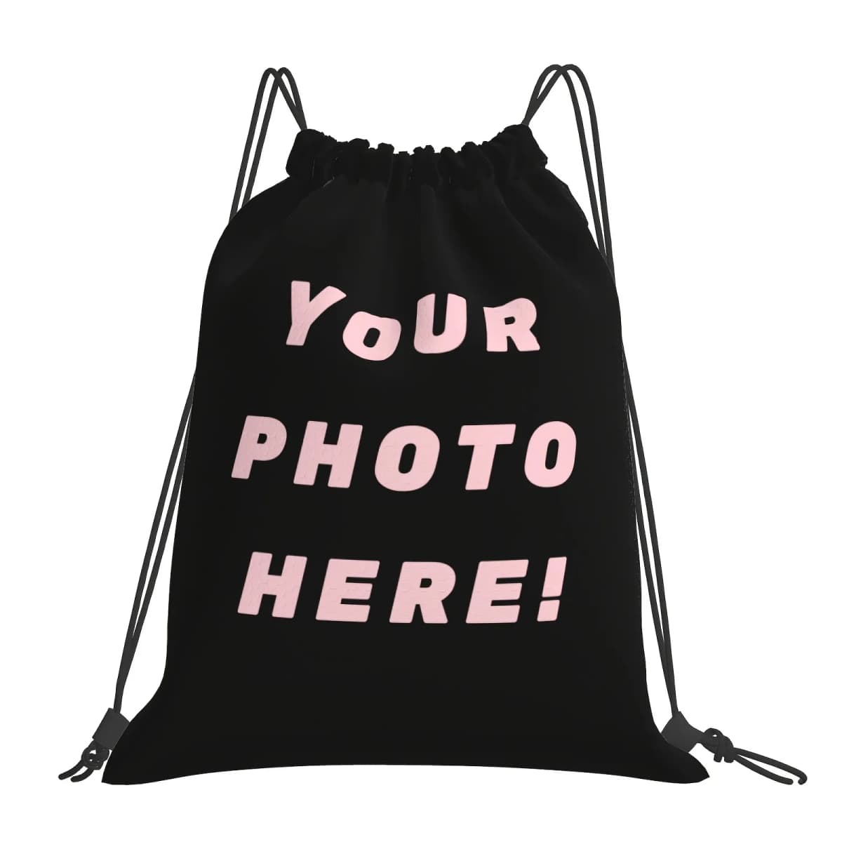 1pc Custom Picture Leisure Drawstring Bag Backpack Outdoor Storage Bags Travel Utility Pocket Durable Pouch Christmas Gift