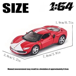 Bburago 1:64 FERRARI Purosangue 296 GTB ASSETTO FIORANO Die cast Alloy car model series children's Christmas boy gift toys