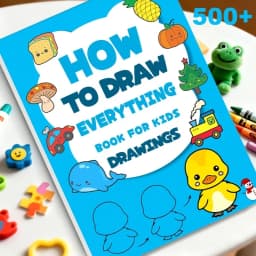 200+ Step-By-Step Creative Drawing Book | Durable Paper, Art Learning and Painting Supplies, Educational Art Activity Book to Cultivate Creativity and Motor Skills, Gift for Art Enthusiasts, Easter, Christmas, Birthday Gifts