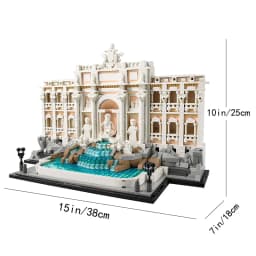 1880 Pieces Room Decoration Fountain Architecture Building Block Set Construction Brick Model Adults Birthday Christmas Gifts