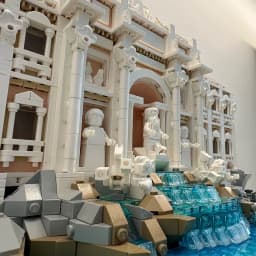 1880 Pieces Room Decoration Fountain Architecture Building Block Set Construction Brick Model Adults Birthday Christmas Gifts