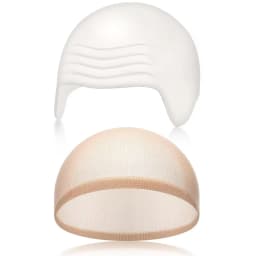 Bald Outfit Cosplay Accessories Set with Latex Bald Hat And Nylon Wig Cap for Halloween Christmas Carnival April Fool's Party