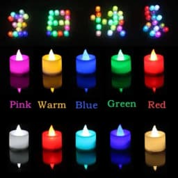 1-50Pcs Colorful Flickering Flame LED Candles Light Battery Powered Flameless Simulation Light For Wedding Christmas Home Decor