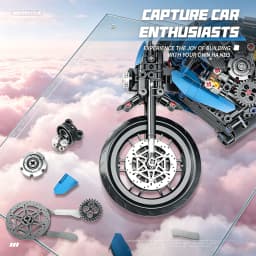 MOC Bricks Motorcycle Model - Christmas Gift - For Boys and Children - New Edition - 1:8 - Night Racing Motorcycle Building Set
