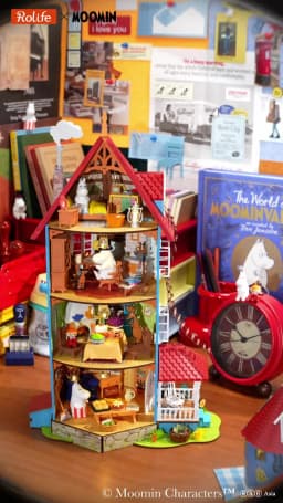 Rolife Moominhouse Miniature House Kit Moomin Valley Dollhouse Creative Gift for Christmas Birthday Craft Building Kit for Adult