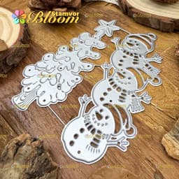 Original Lovely Christmas Winter Snowmen and Christmas Tree Metal Cutting Dies Scrapbooking Decorative Embossing