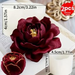 Lotus Flower Silicone Mold,For Resin Crafting - Suitable for Candles、DIY Crafts、Valentine's Day、Mother's Day、Christmas Decoratio
