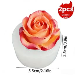 Lotus Flower Silicone Mold,For Resin Crafting - Suitable for Candles、DIY Crafts、Valentine's Day、Mother's Day、Christmas Decoratio