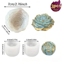 Lotus Flower Silicone Mold,For Resin Crafting - Suitable for Candles、DIY Crafts、Valentine's Day、Mother's Day、Christmas Decoratio