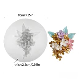 Lotus Flower Silicone Mold,For Resin Crafting - Suitable for Candles、DIY Crafts、Valentine's Day、Mother's Day、Christmas Decoratio