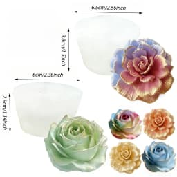 Lotus Flower Silicone Mold,For Resin Crafting - Suitable for Candles、DIY Crafts、Valentine's Day、Mother's Day、Christmas Decoratio