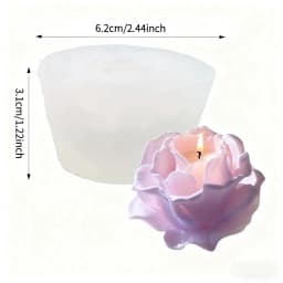Lotus Flower Silicone Mold,For Resin Crafting - Suitable for Candles、DIY Crafts、Valentine's Day、Mother's Day、Christmas Decoratio