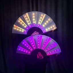 Glow Folding Led Fan Dancing Light Wedding Halloween Christmas Festival Accessories Built-in Battery In The Dark Party Supplies