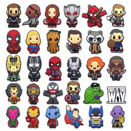 7-100Pcs Hot Toys Cartoon Series Shoe Charms For Slides Clog Sandals Shoes Decorations Accessories For Christmas Birthday Gifts