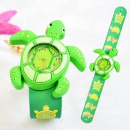 Cartoon Dinosaur Unicorn Shark Toys Children Watches Colorful Slap Printed Strap Kids Watch Girl Boy Christmas Party Gift Clock