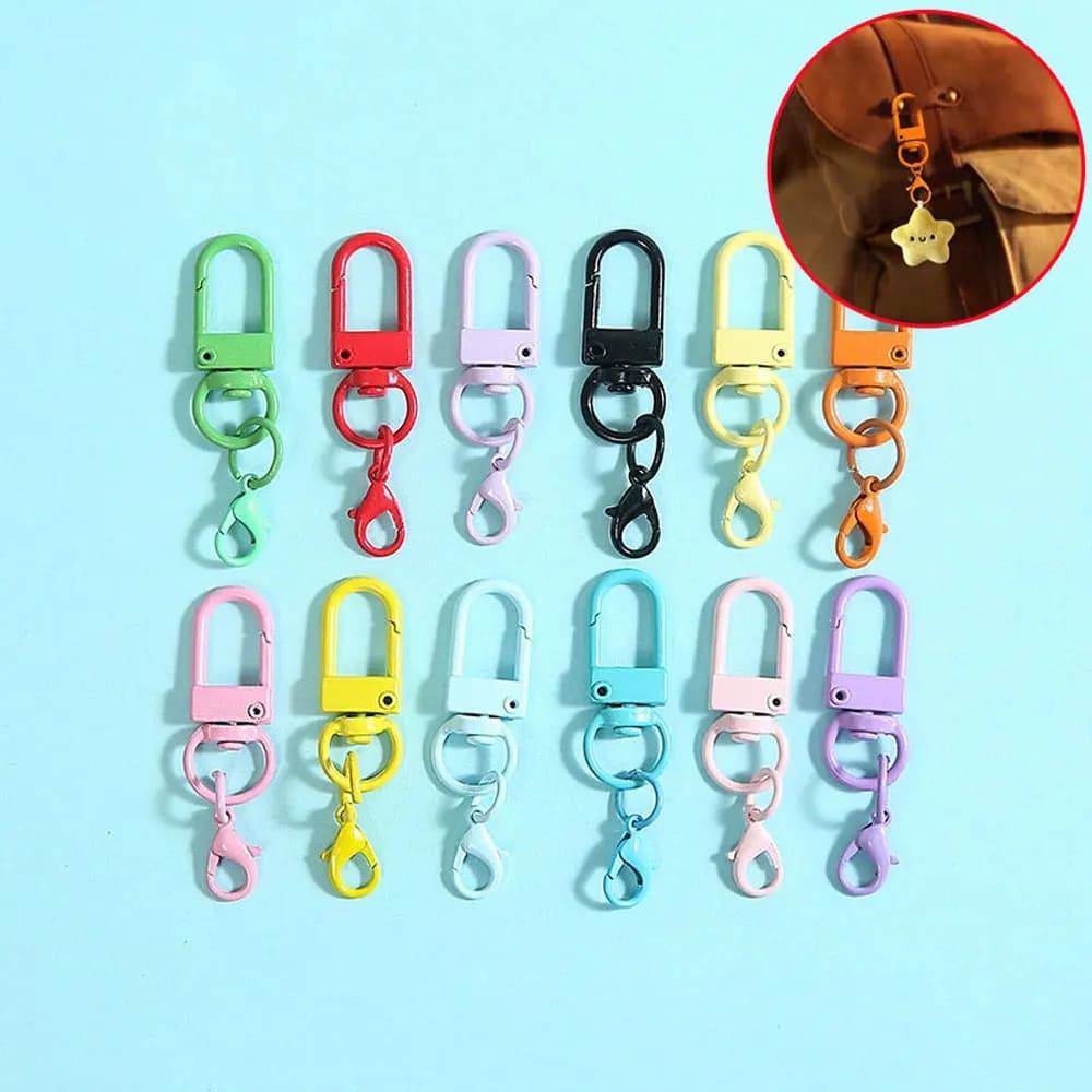 5/10/20pcs Multi color Lobster Buckle Hook Keychain,DIY Jewelry Making Accessories,Christmas,Valentine's Day,Thanksgiving Gifts