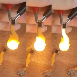 100~1PCS Wholesale DC3V-5V Led COB Flash Candles Edison Flame Warm White 2200K LED Filament Diode DIY Christmas Party Decoration