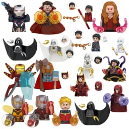 Blind Box Mini Building Blocks TV6208 Figures Big Goblin Spiderman Iron Man Venom Captain Hawk Deadpool Armor Christmas Gift Toy