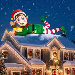 10FT Large Size Christmas Inflatable, Christmas Party Sprite, Celebration Party Decoration, Holiday Floor Decoration